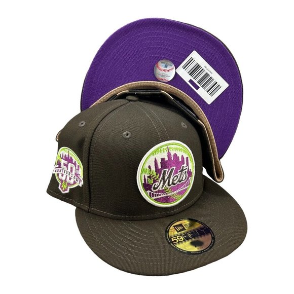 New Era New York Mets 50th Anniversary Patch Purple Purple UV